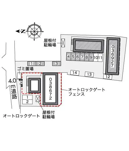 ★手数料０円★坂戸市清水町　月極駐車場（LP）